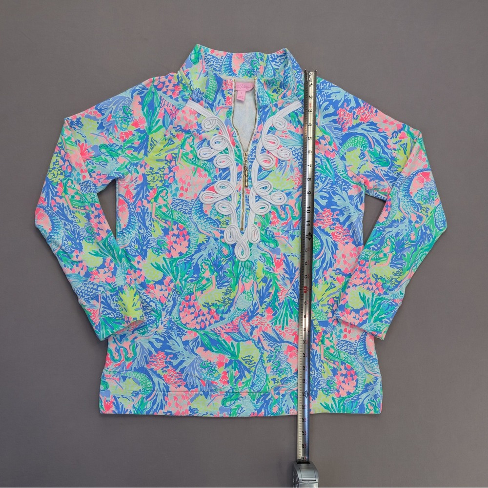 Lilly Pulitzer Mermaid Print 1/4 Zip Pullover Small - Picture 11 of 12